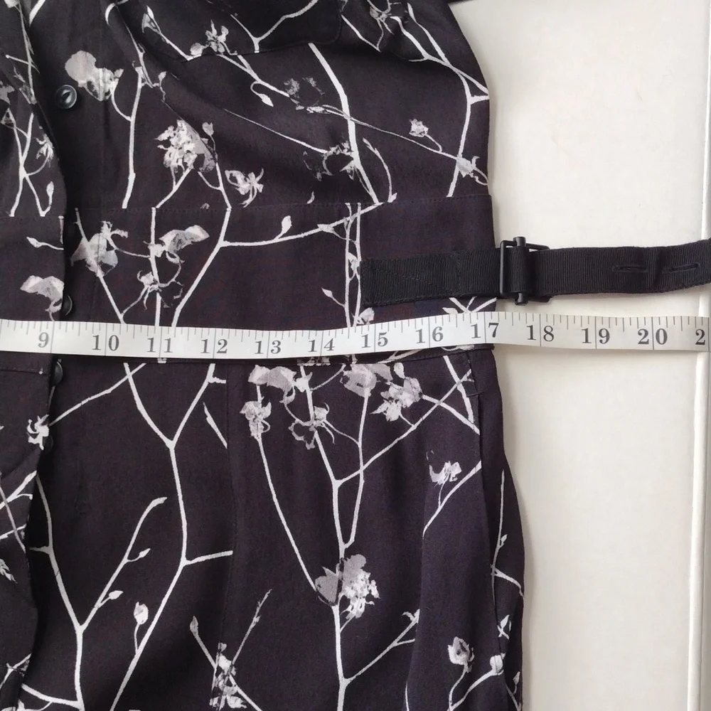 Rag And Bone  Black and White  Floral Jumpsuit 10